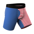 The Ellis Island | USA Flag Ball Hammock® Boxer - Long Leg - Shinesty