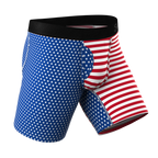The Ellis Island | USA Flag Ball Hammock® Boxer - Long Leg - Shinesty