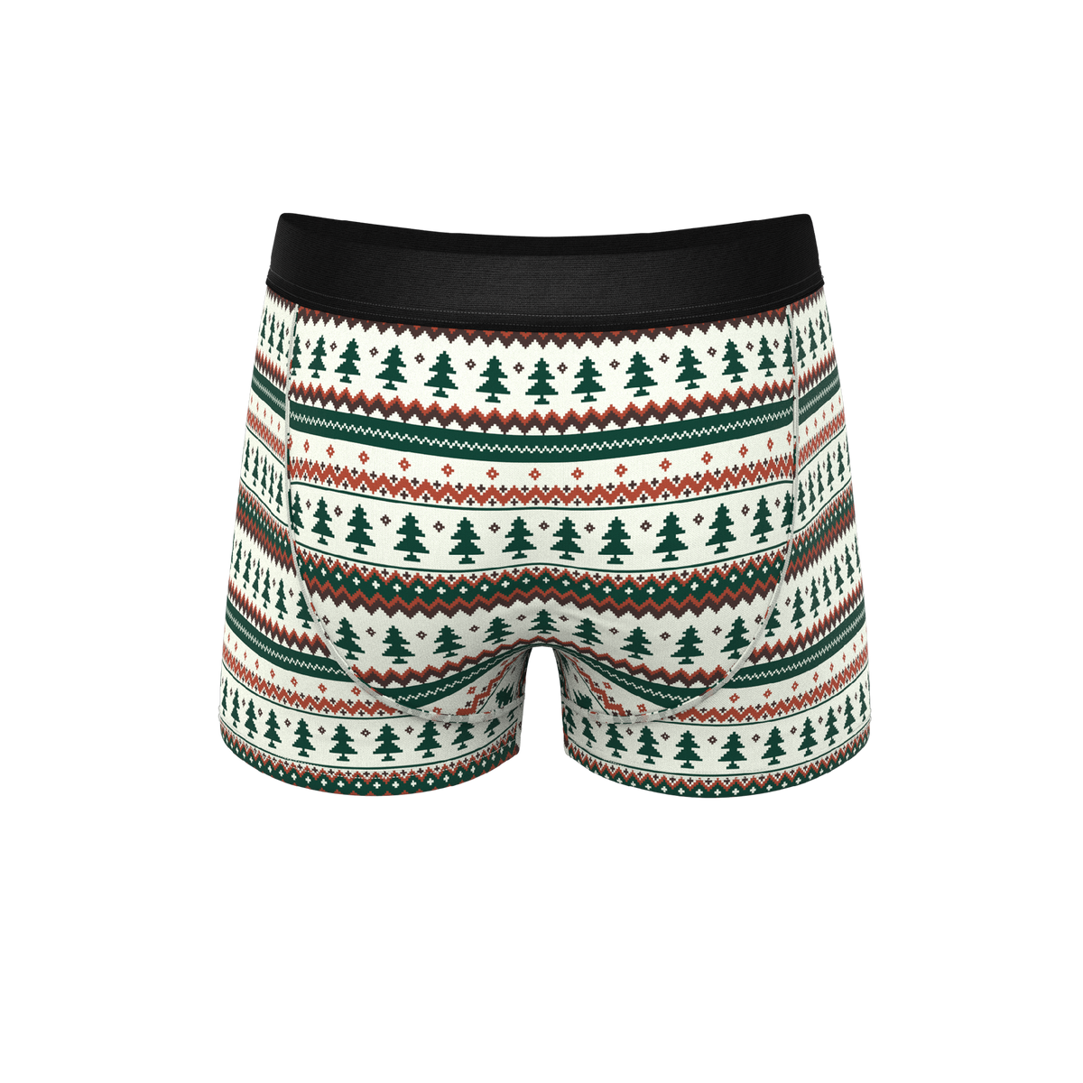 The Stuffed Stocking | Fair Isle Christmas Tree Ball Hammock® Pouch Trunks Underwear - Shinesty