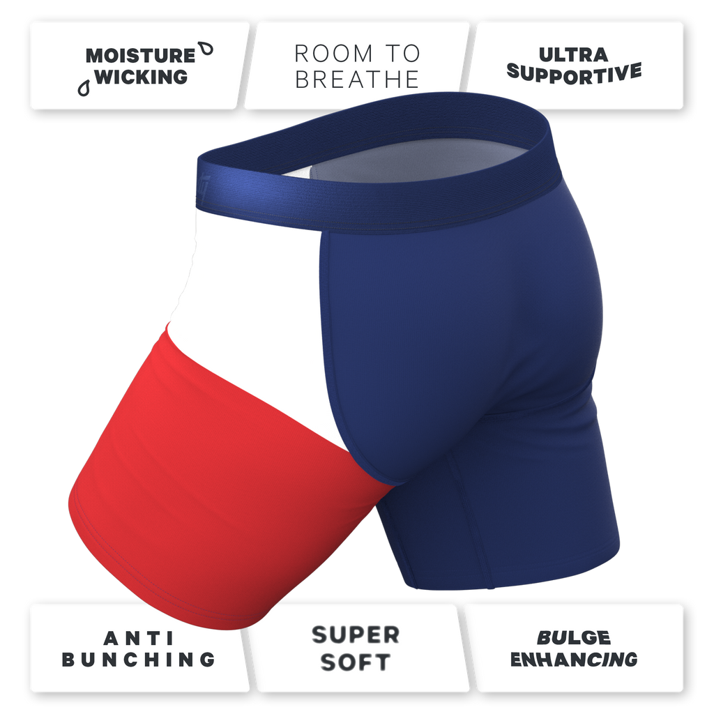 The First Rodeo | Texas Flag Ball Hammock® Boxer - Long Leg - Shinesty
