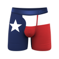 The First Rodeo | Texas Flag Ball Hammock® Pouch Underwear With Fly - Shinesty