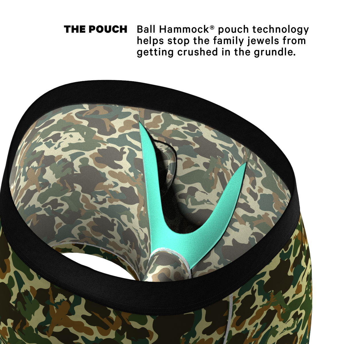 The Forni Camo | Camouflage Ball Hammock® Boxer Briefs With Fly - Shinesty