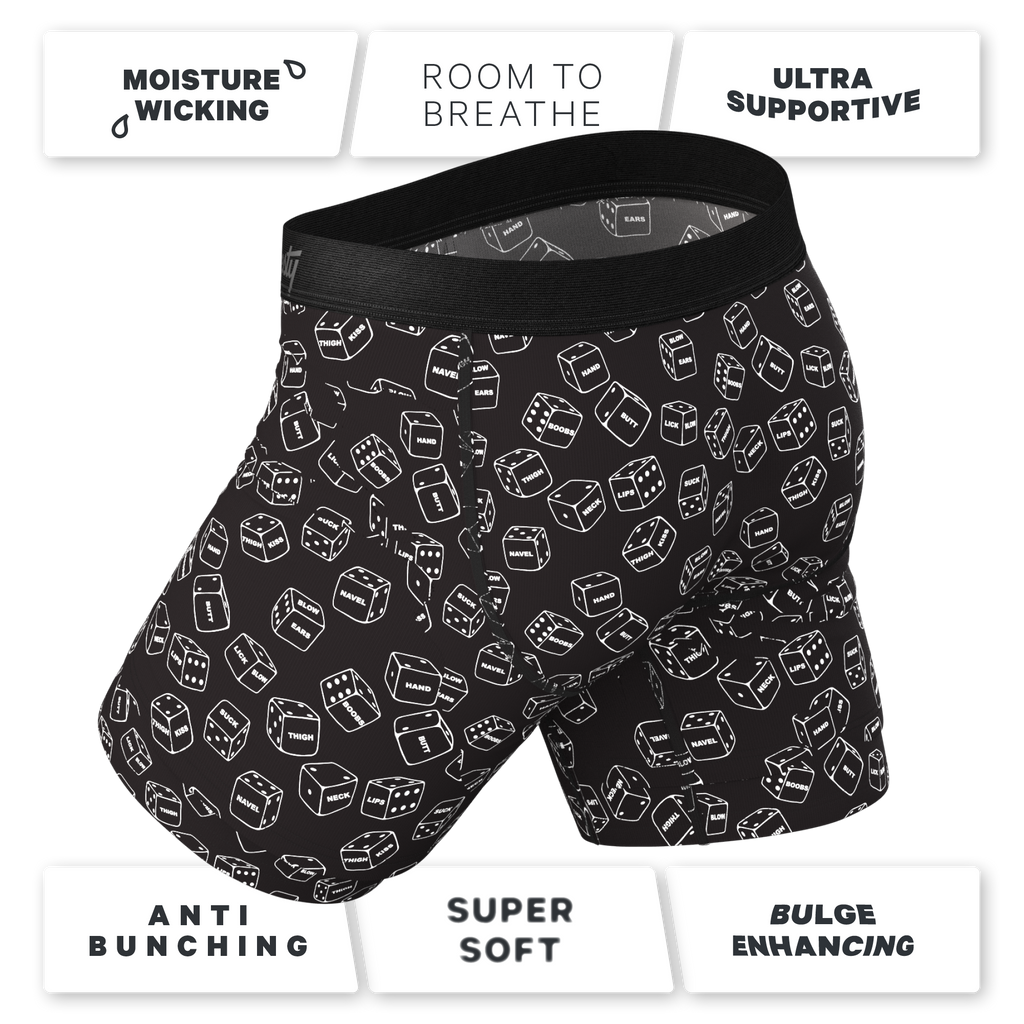 The Free For All | Glow In The Dark Dice Ball Hammock® Boxer - Long Leg - Shinesty