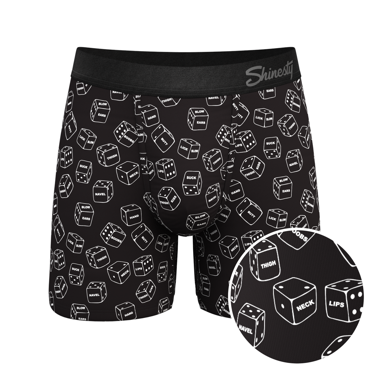 The Free For All | Glow In The Dark Dice Ball Hammock® Pouch Underwear - Shinesty