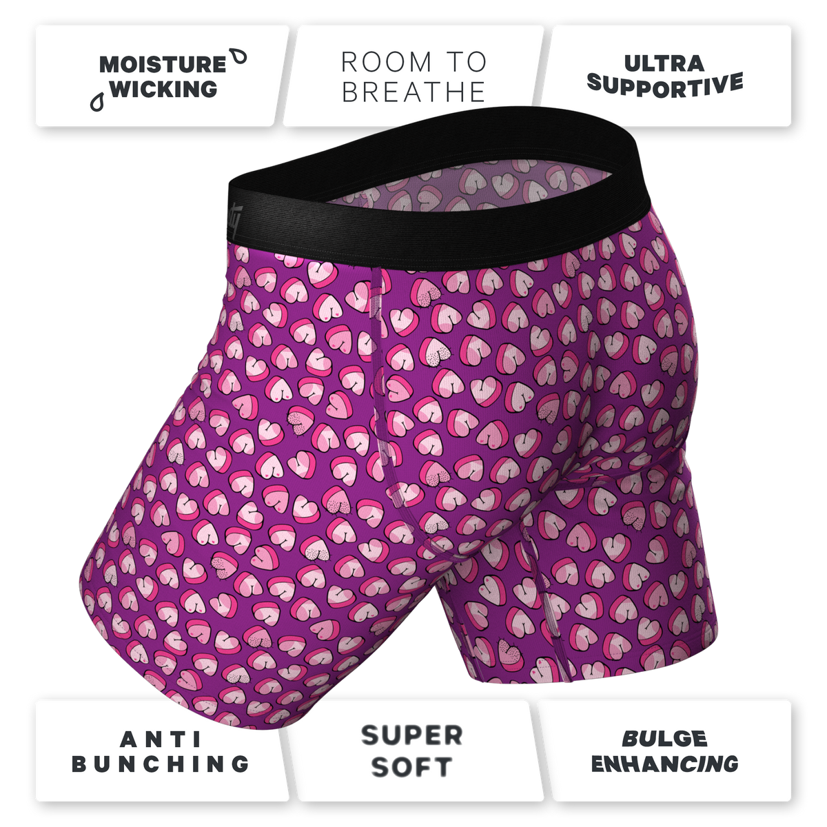 The Full Moon | Body Part Hearts Ball Hammock® Boxer - Long Leg - Shinesty