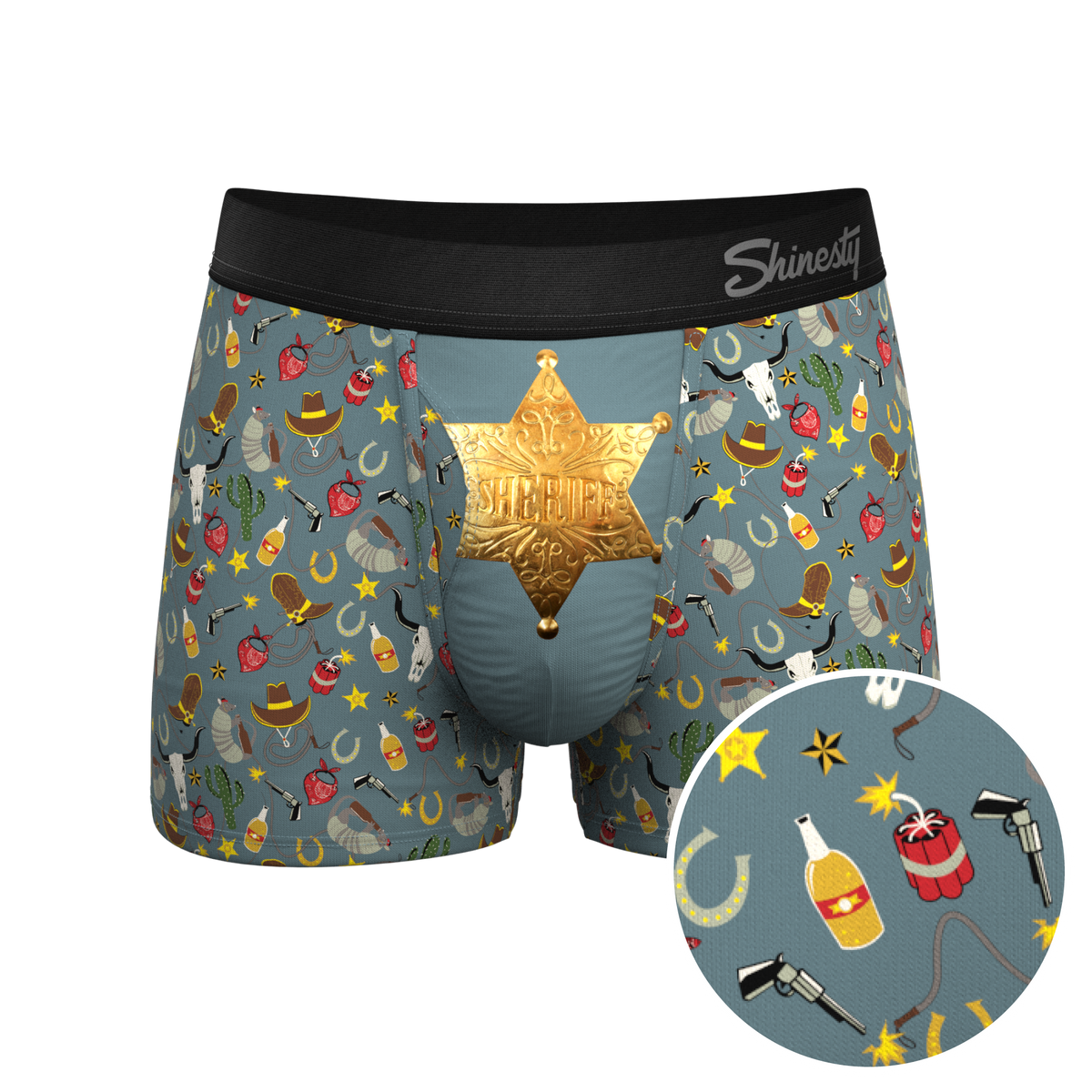 The Giddy Up | Sheriff Badge Ball Hammock® Pouch Trunk Underwear - Shinesty