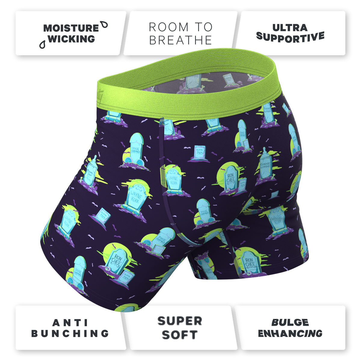 The Headstone | Tombstone Ball Hammock® Pouch Underwear With Fly - Shinesty
