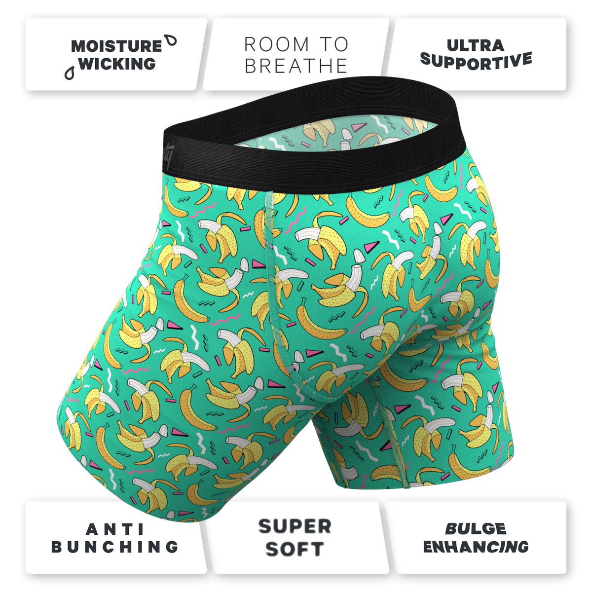 The Health Class | Retro Banana Ball Hammock® Boxer - Long Leg - Shinesty