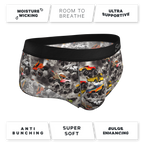 The Here Be Monsters | Monster Truck Ball Hammock® Pouch Underwear Briefs - Shinesty