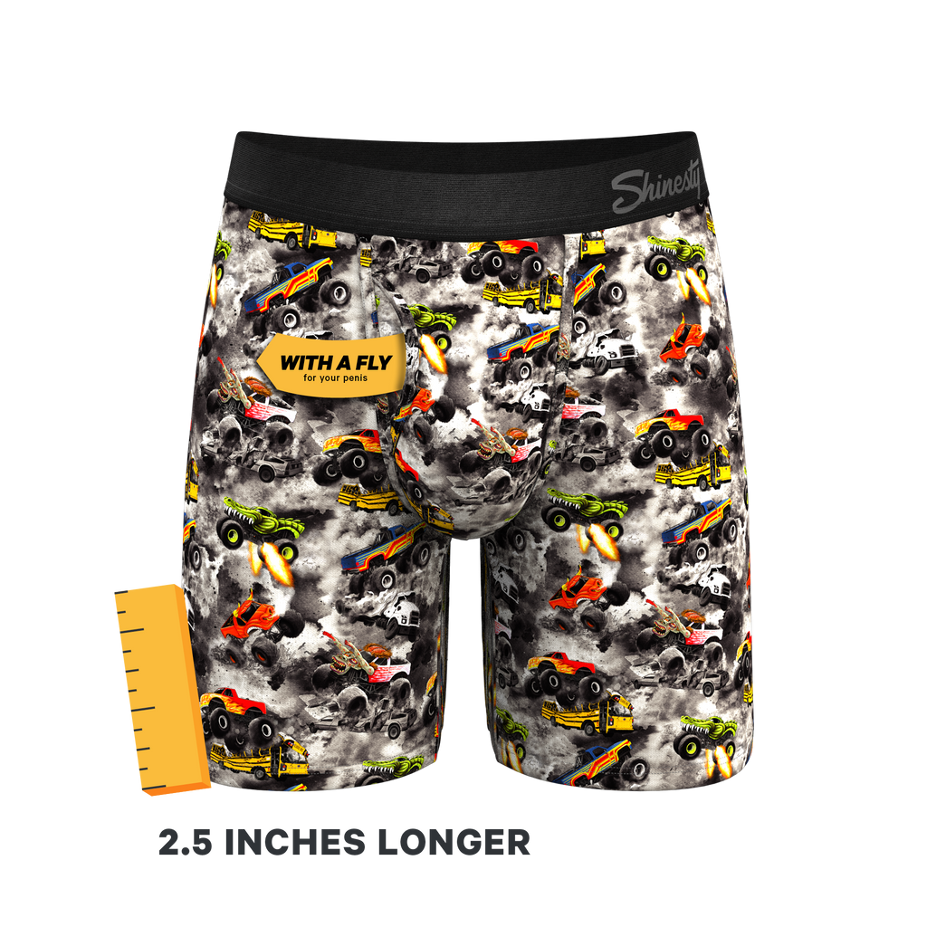 The Here Be Monsters | Monster Truck Ball Hammock® Boxer - Long Leg - Shinesty