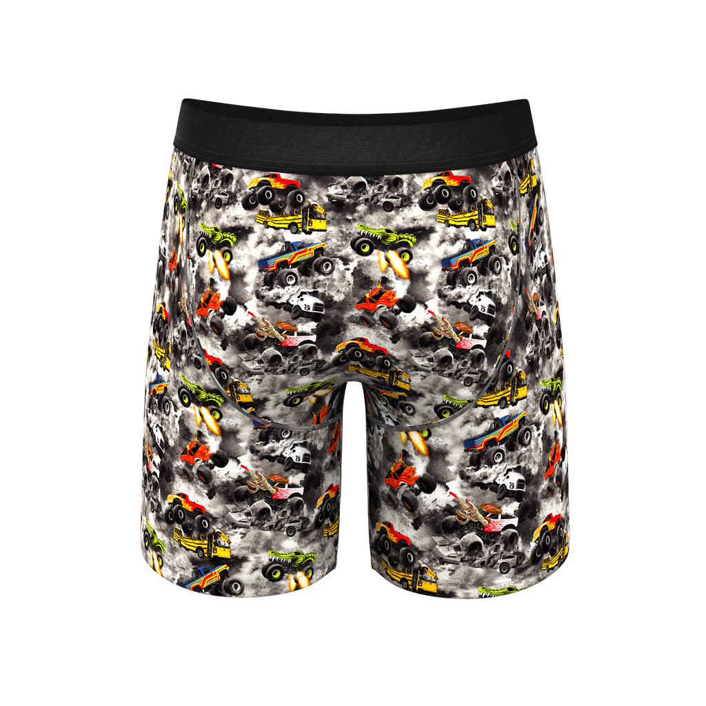The Here Be Monsters | Monster Truck Ball Hammock® Boxer - Long Leg - Shinesty
