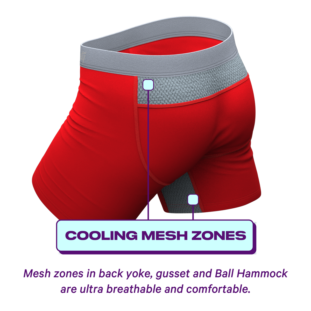 The High Caliber | Red paradICE™ Cooling Ball Hammock® Pouch Underwear - Shinesty