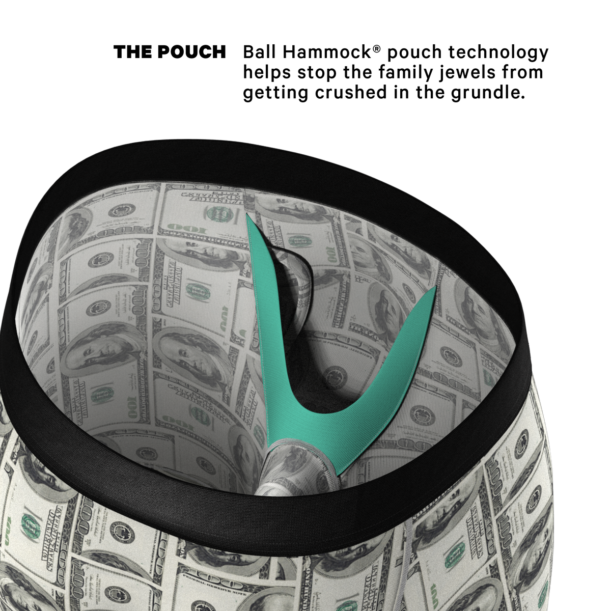 The High Roller | Money Ball Hammock® Boxer - Long Leg - Shinesty