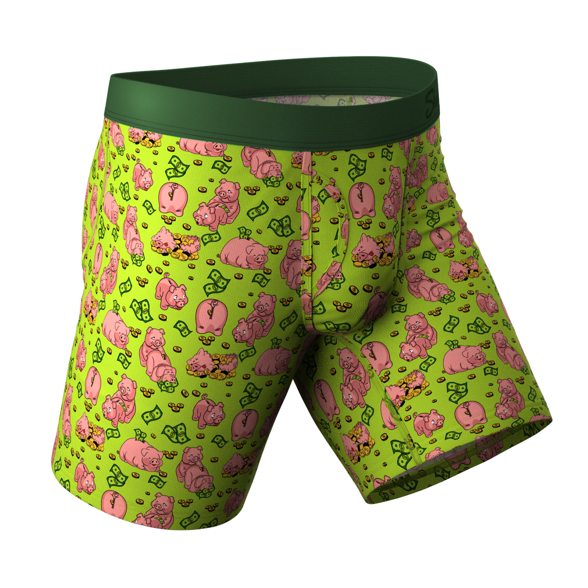 The Hog Heaven | Piggy Bank Ball Hammock® Boxer - Long Leg - Shinesty