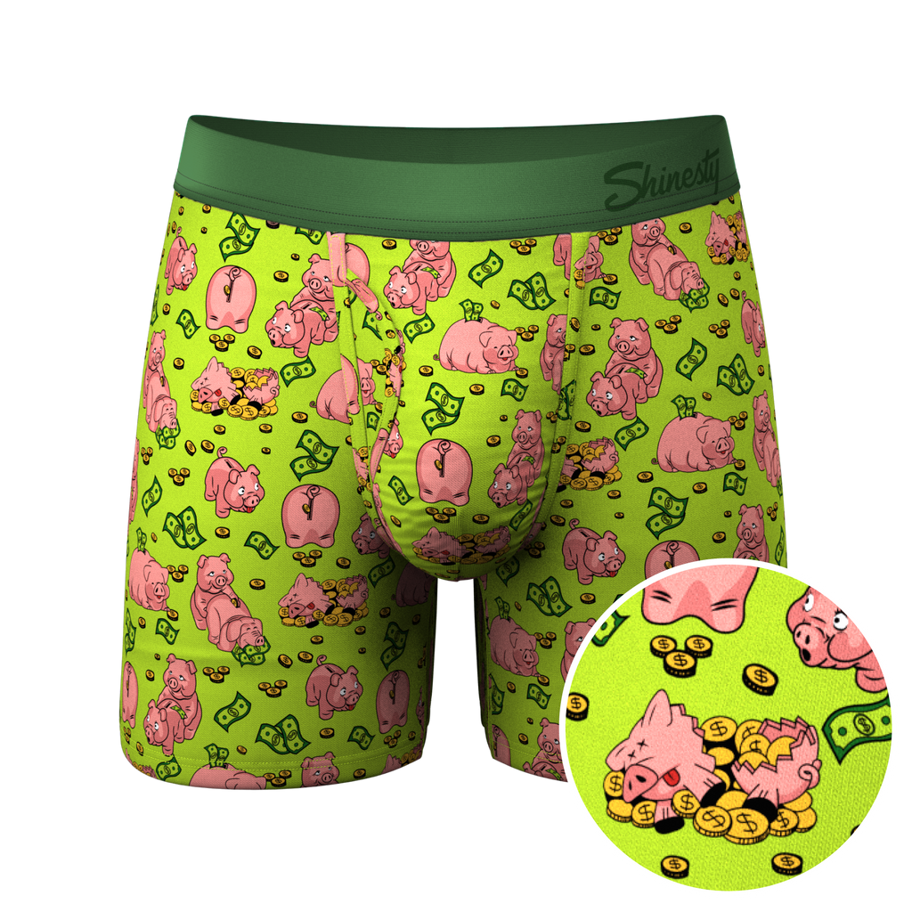 The Hog Heaven | Piggy Bank Ball Hammock® Pouch Underwear With Fly - Shinesty