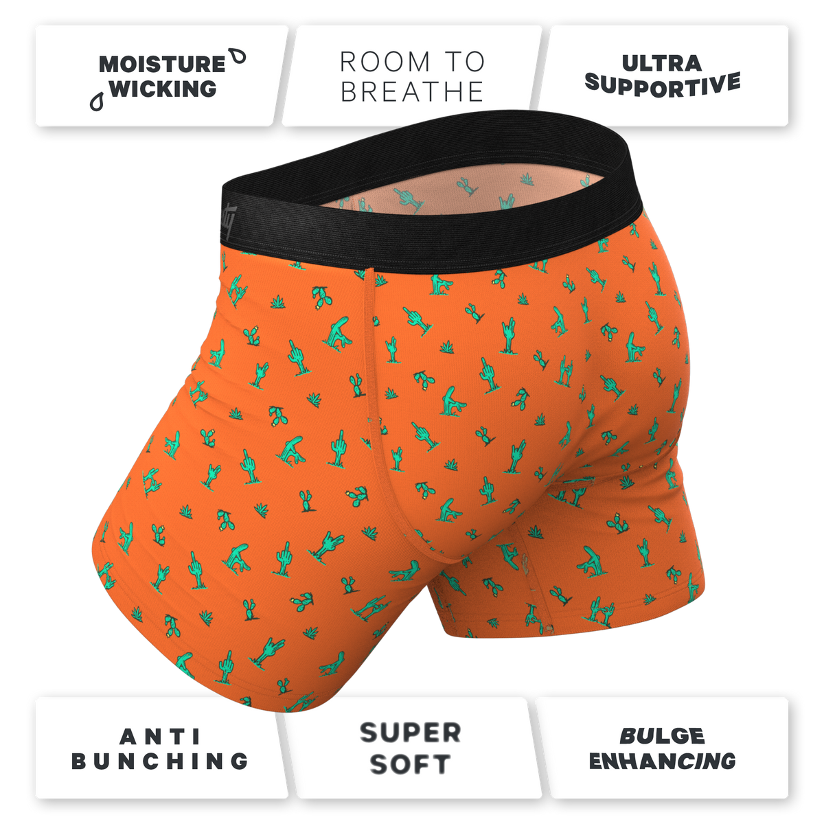 The Hokey Pokey | Cactus Ball Hammock® Pouch Underwear With Fly - Shinesty