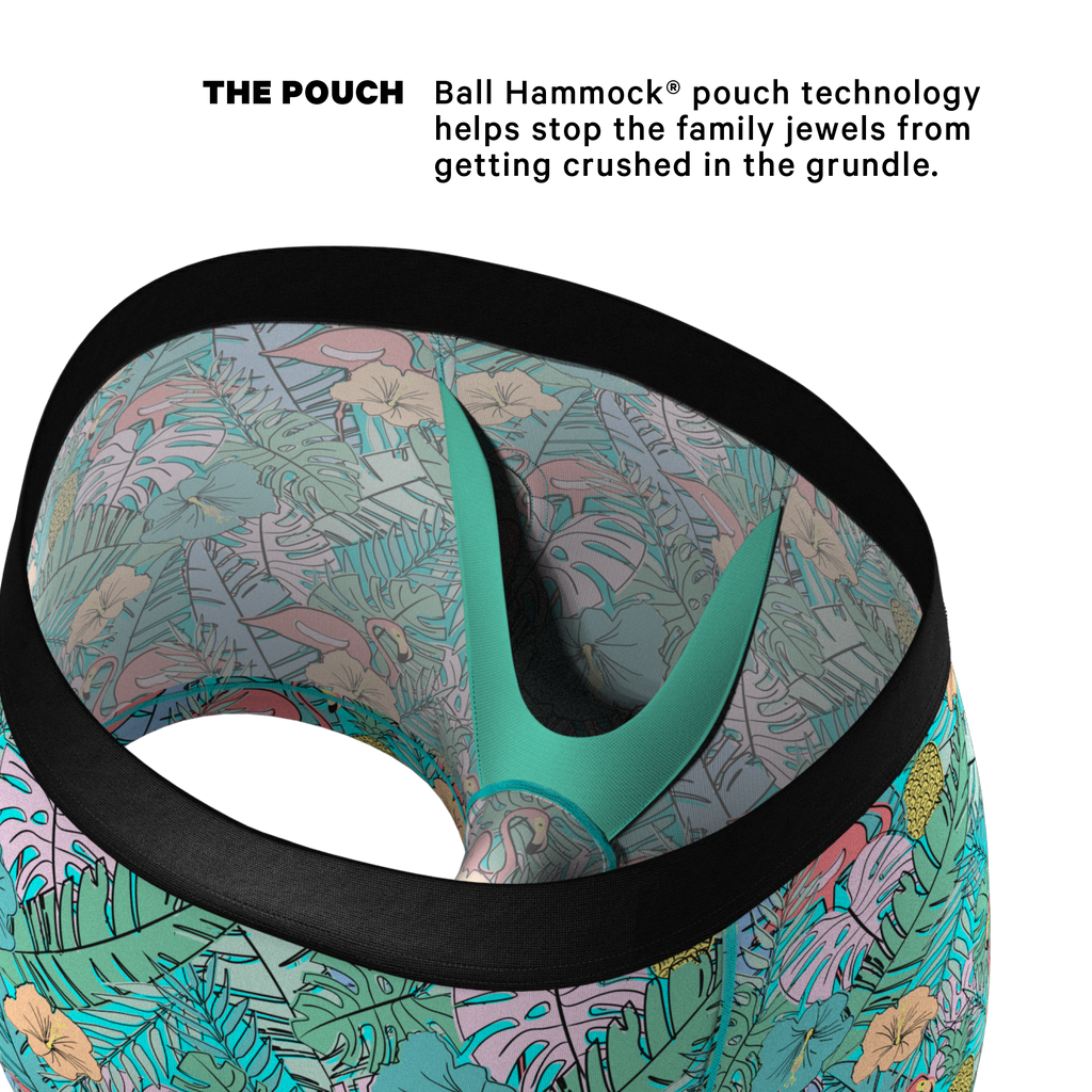 The Hot Tropic | Tropical Flamingo Ball Hammock® Pouch Trunks Underwear - Shinesty