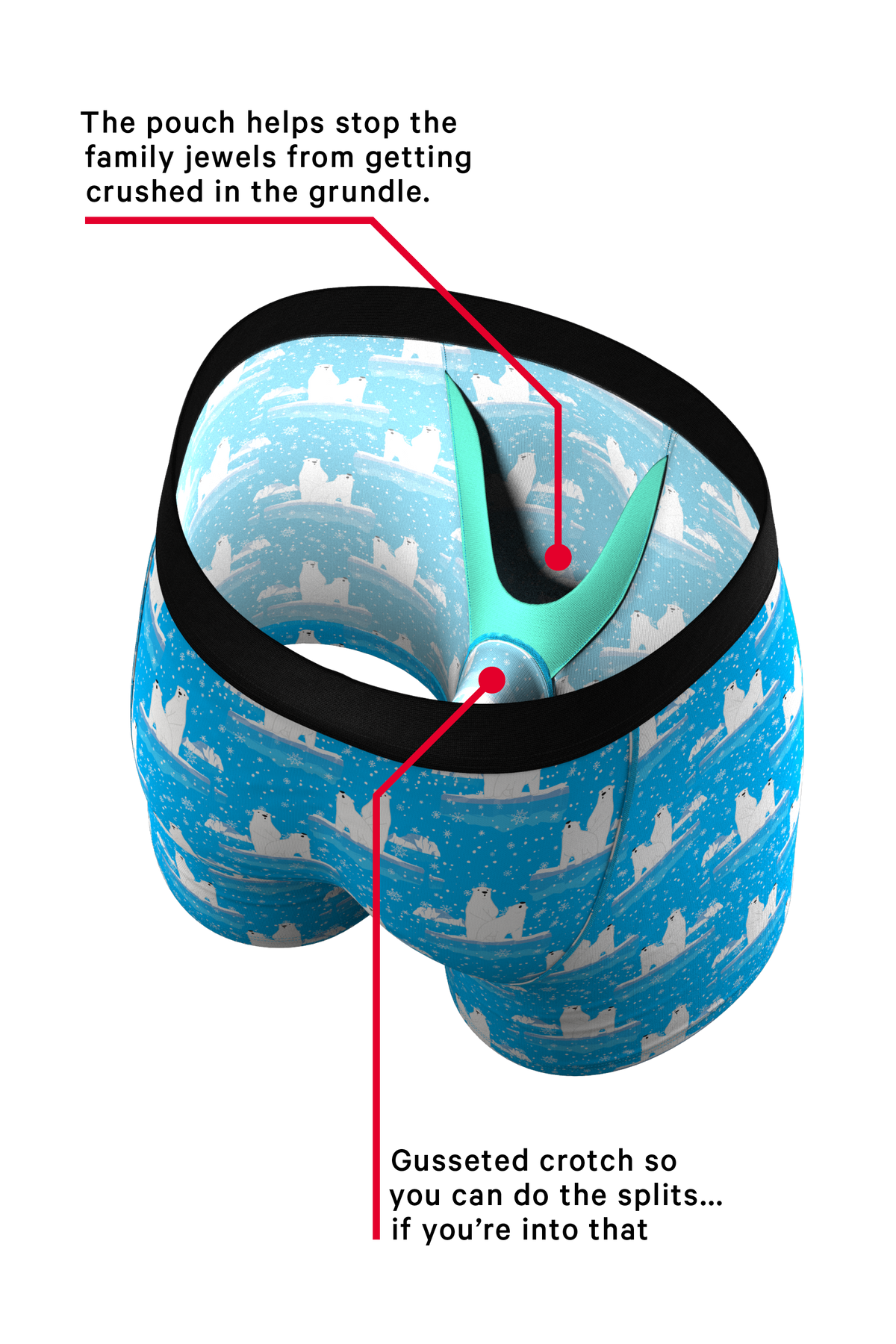 The How Coke Is Made | Polar Bear Ball Hammock® Pouch Underwear With Fly - Shinesty
