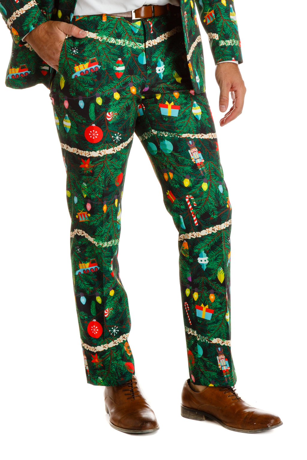 The Christmas Tree Camo | Men's Christmas Tree Print Pants - Shinesty