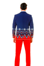 The Nordic Gentleman | Navy Fair Isle Ugly Christmas Suit - Shinesty