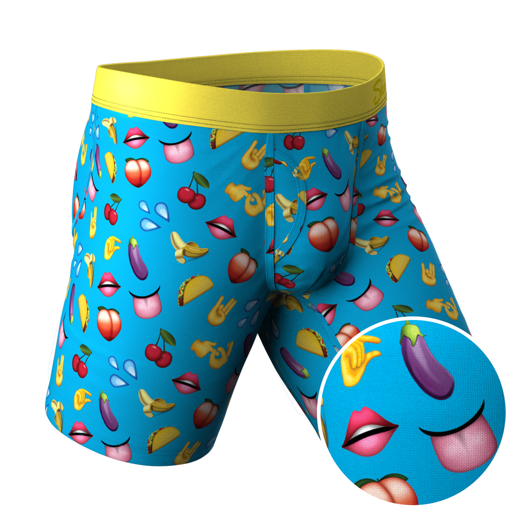 The Innuendo | Emoji Ball Hammock® Boxer - Long Leg - Shinesty