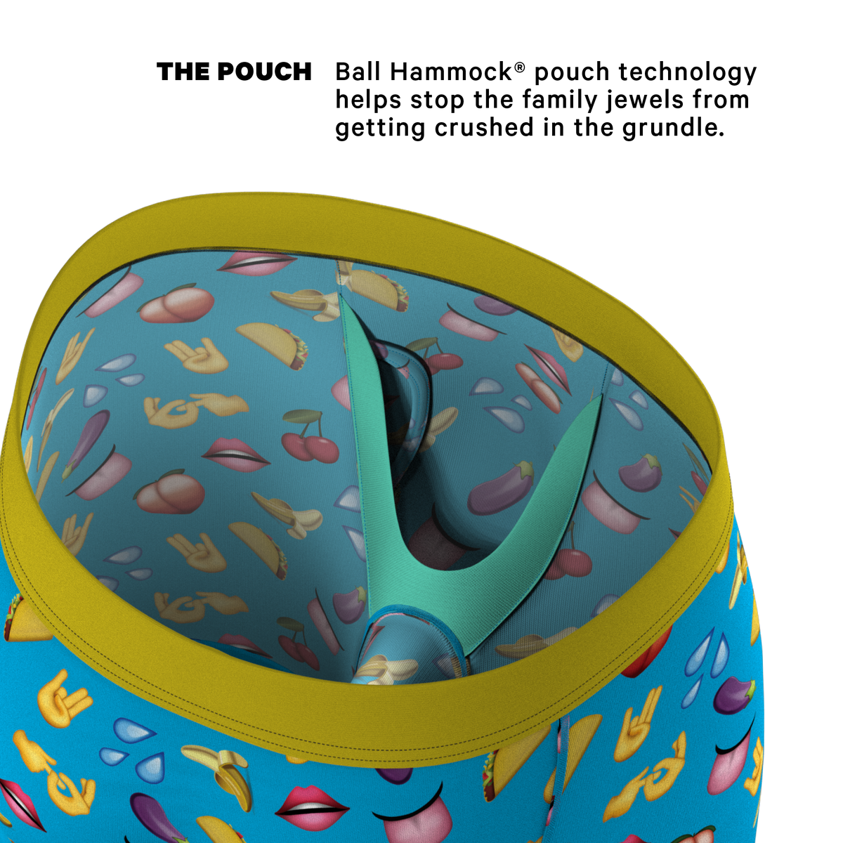 The Innuendo | Emoji Ball Hammock® Boxer - Long Leg - Shinesty