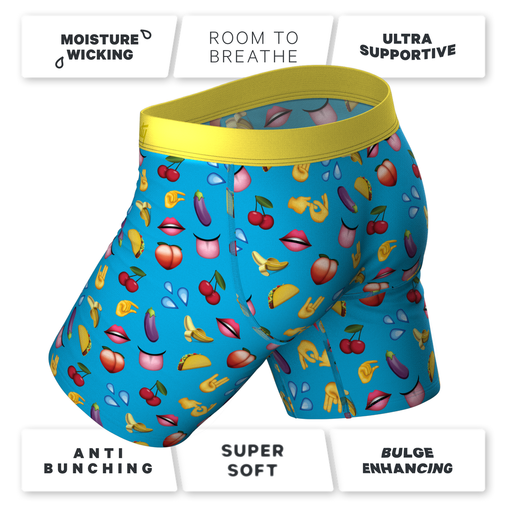 The Innuendo | Emoji Ball Hammock® Boxer - Long Leg - Shinesty