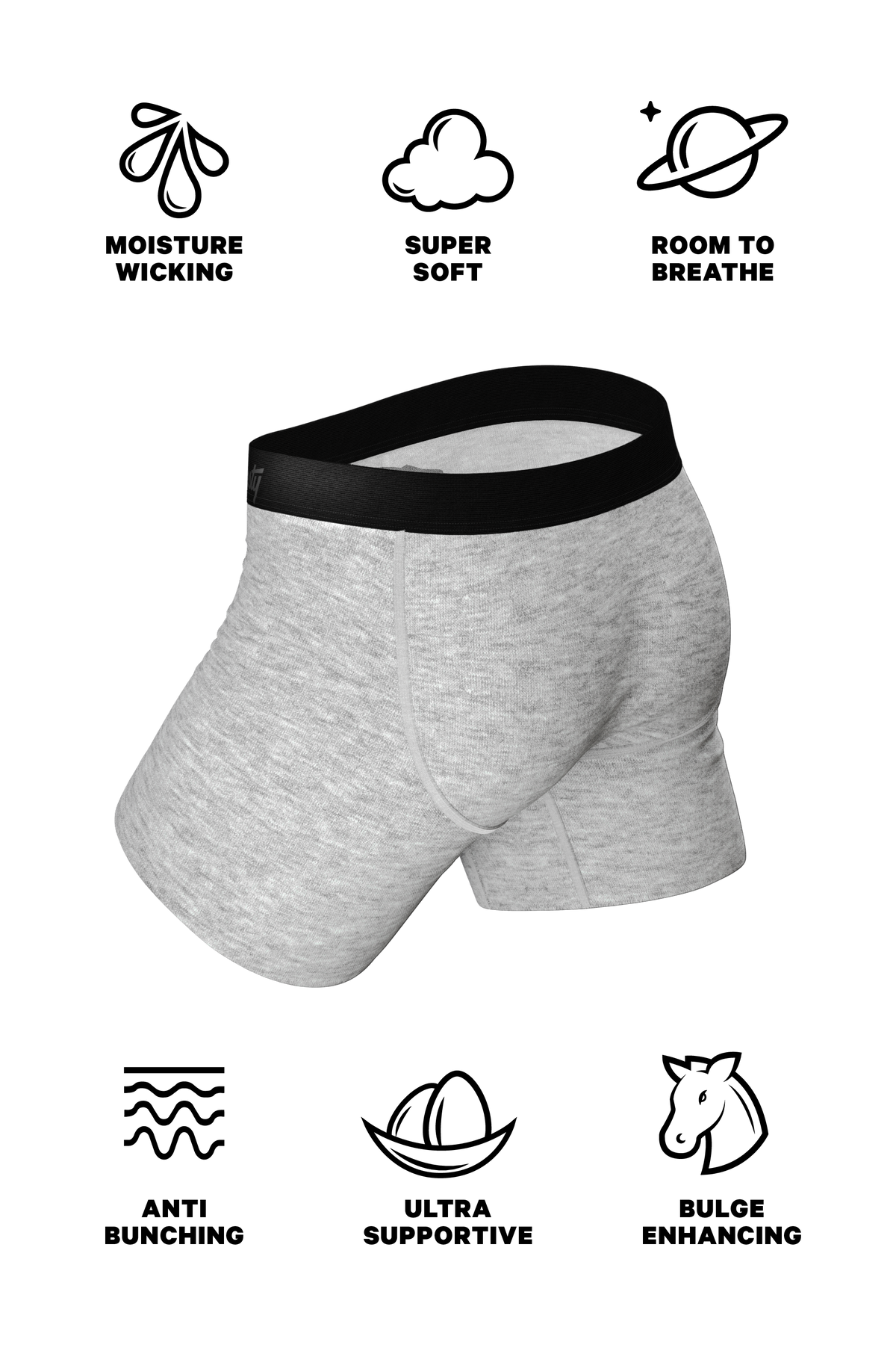 The Intramural Champ | Heathered Grey Ball Hammock® Pouch Underwear - Shinesty