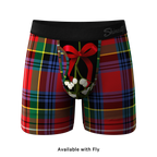 The Kiss Me There | Mistletoe Plaid Christmas Ball Hammock® Pouch Underwear - Shinesty