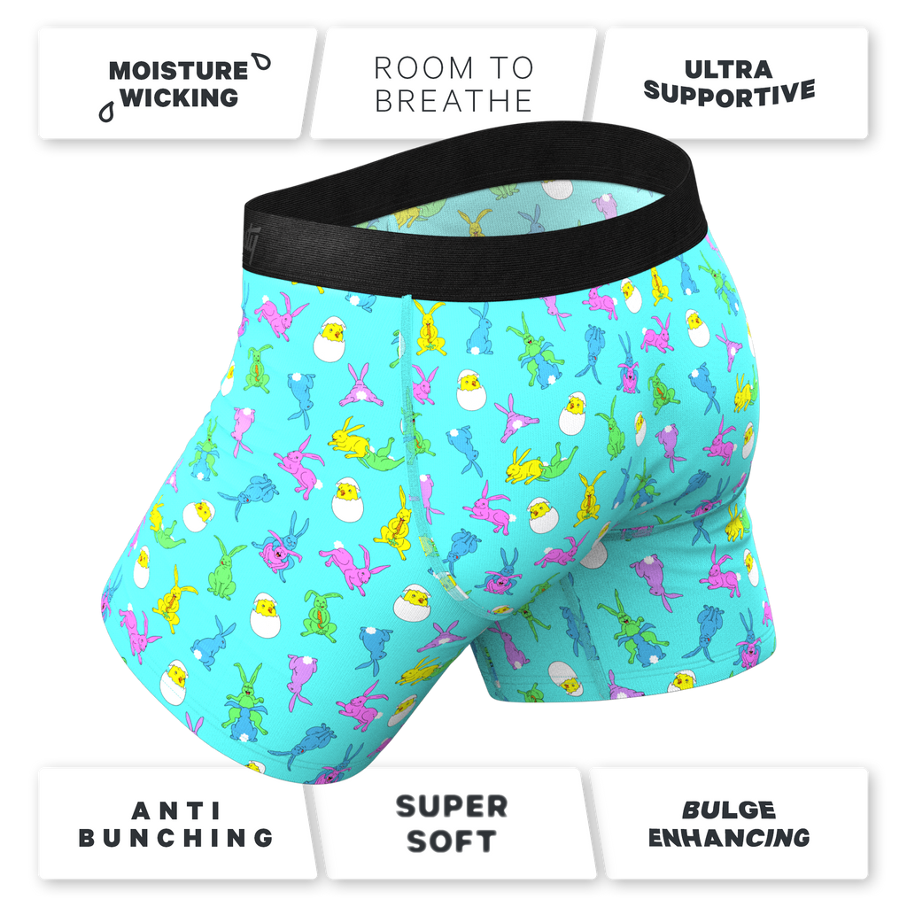 The Like Rabbits | Easter Animals Ball Hammock® Pouch Underwear With Fly - Shinesty