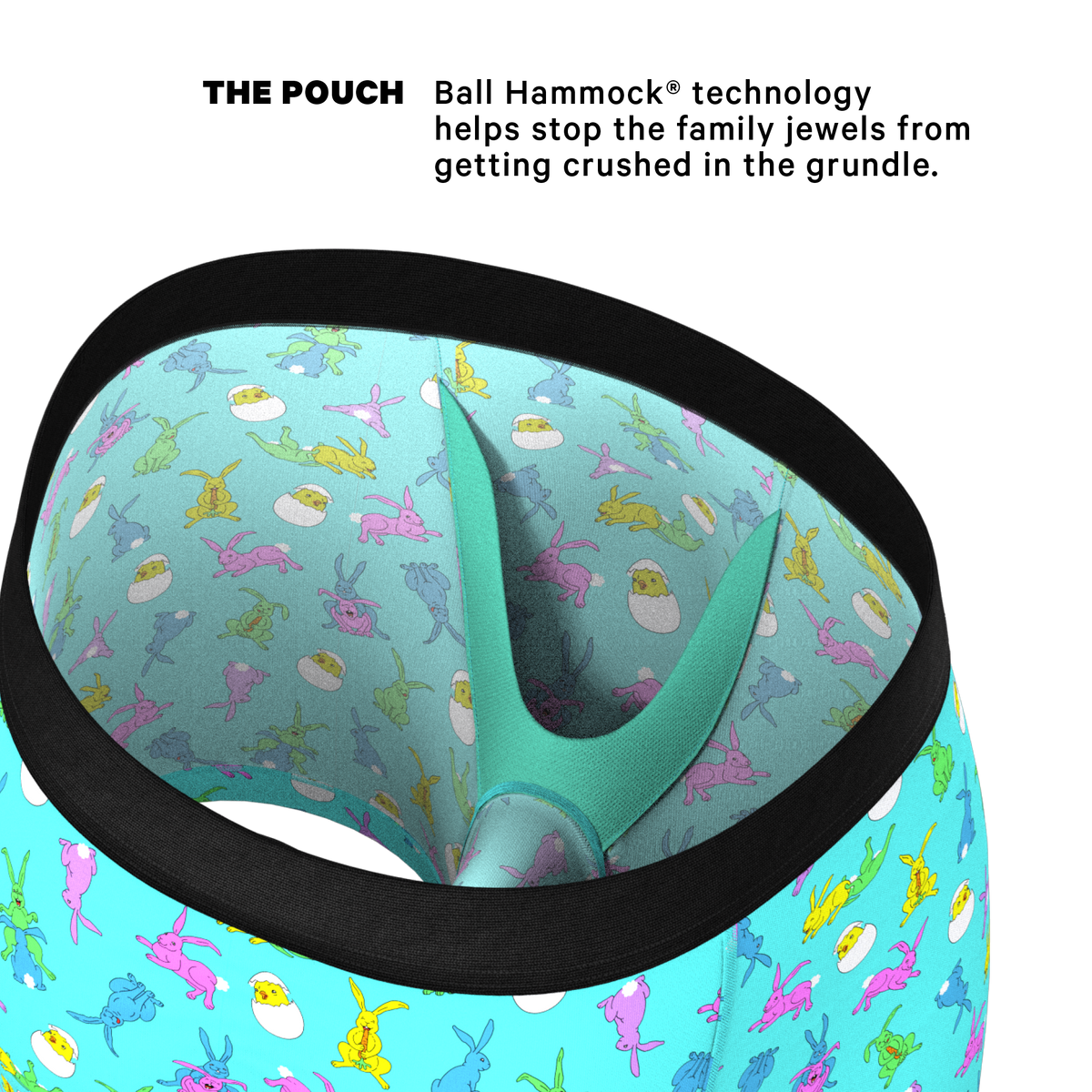 The Like Rabbits | Easter Animals Ball Hammock® Pouch Underwear - Shinesty