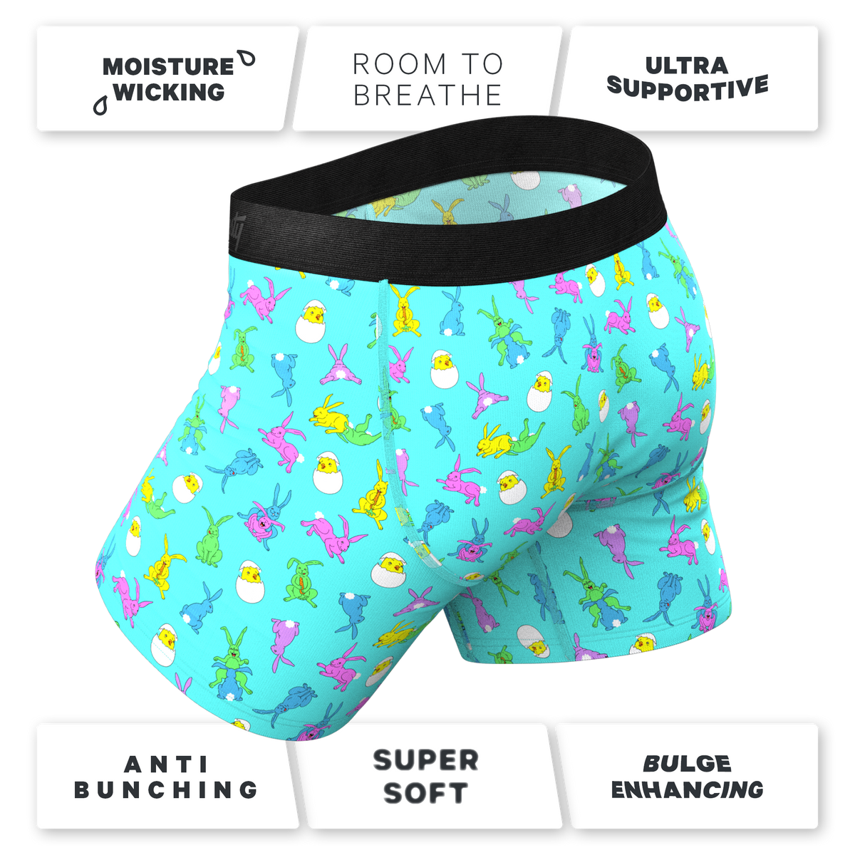 The Like Rabbits | Easter Animals Ball Hammock® Pouch Underwear - Shinesty
