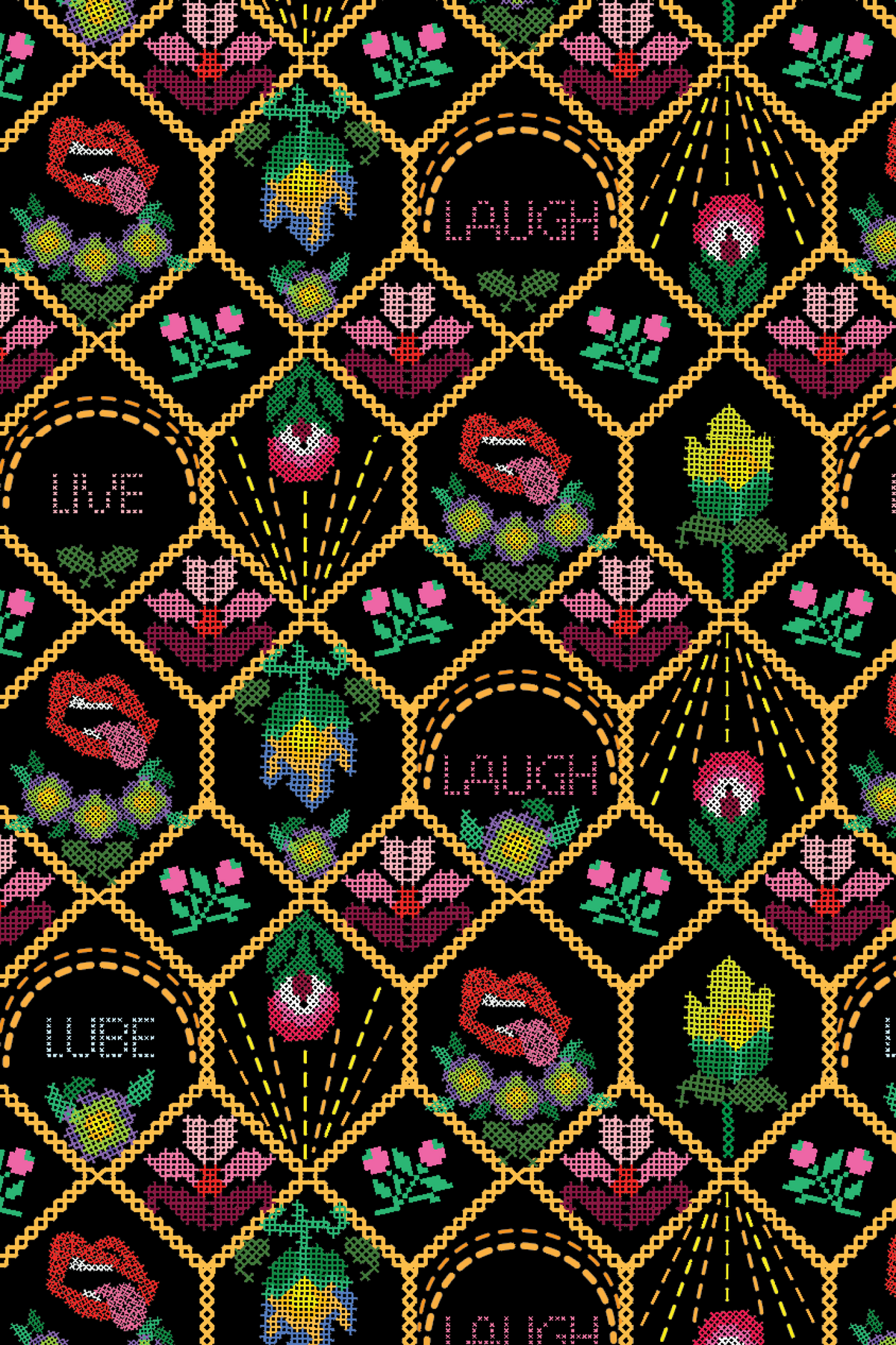 The Live Laugh Lube | Western Floral Pattern Boob Hammock™ Scoop Bralette - Shinesty