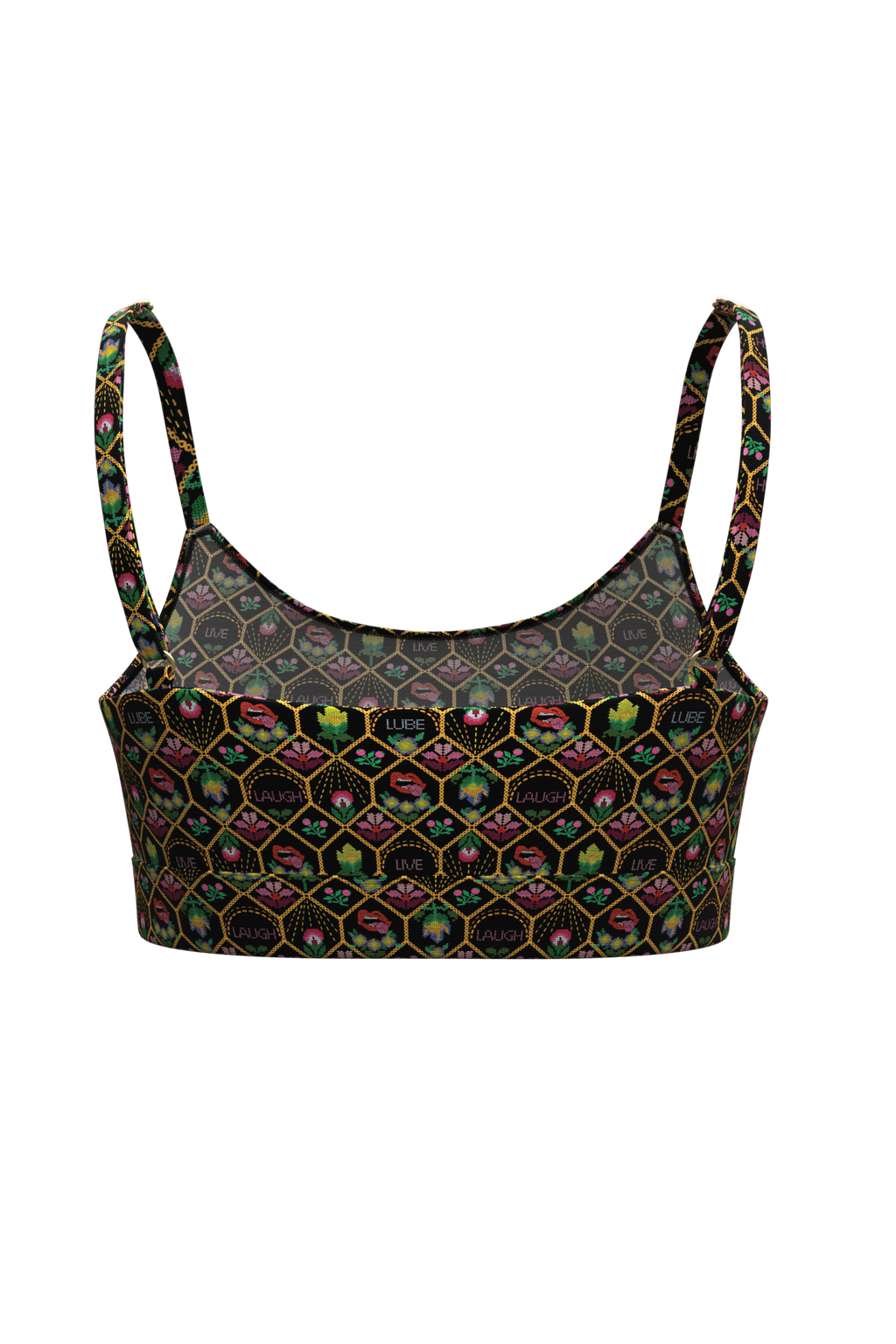 The Live Laugh Lube | Western Floral Pattern Boob Hammock™ Scoop Bralette - Shinesty