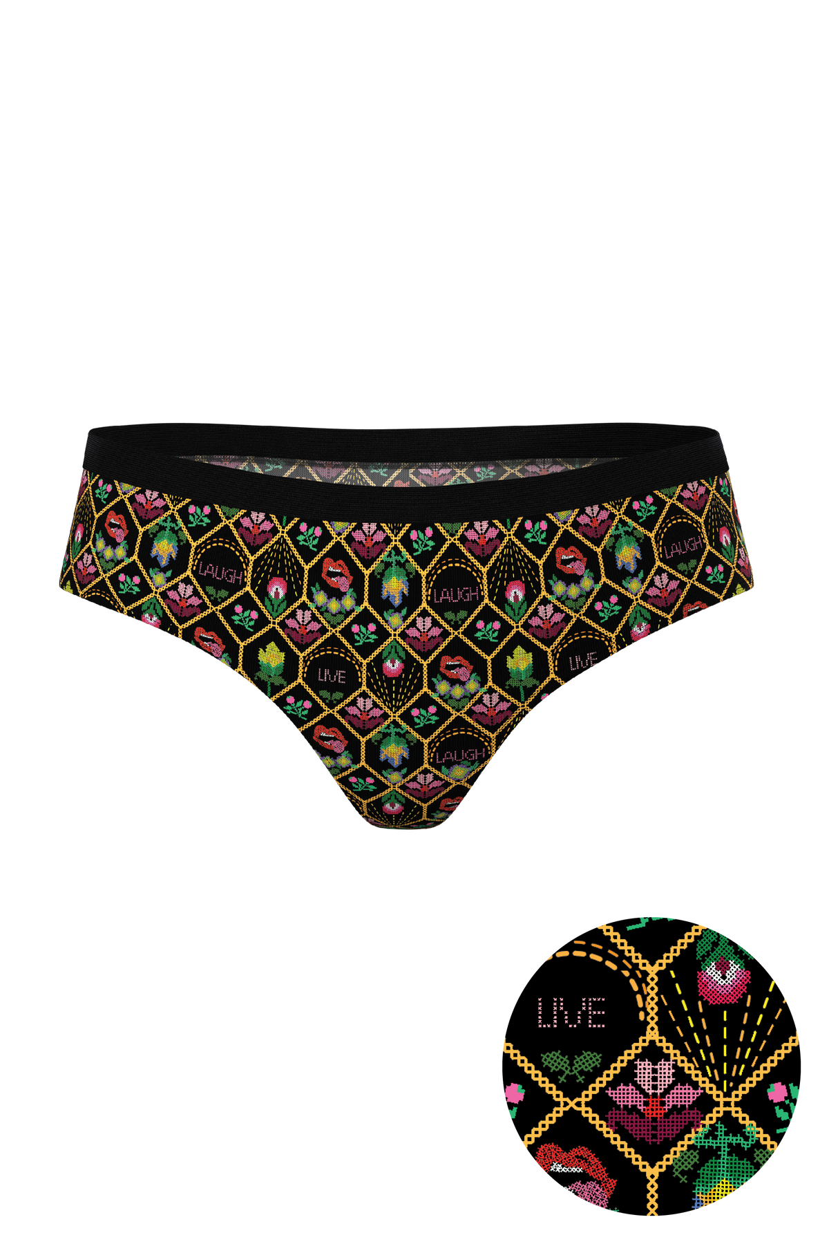 The Live Laugh Lube | Western Floral Pattern Cheeky Underwear - Shinesty