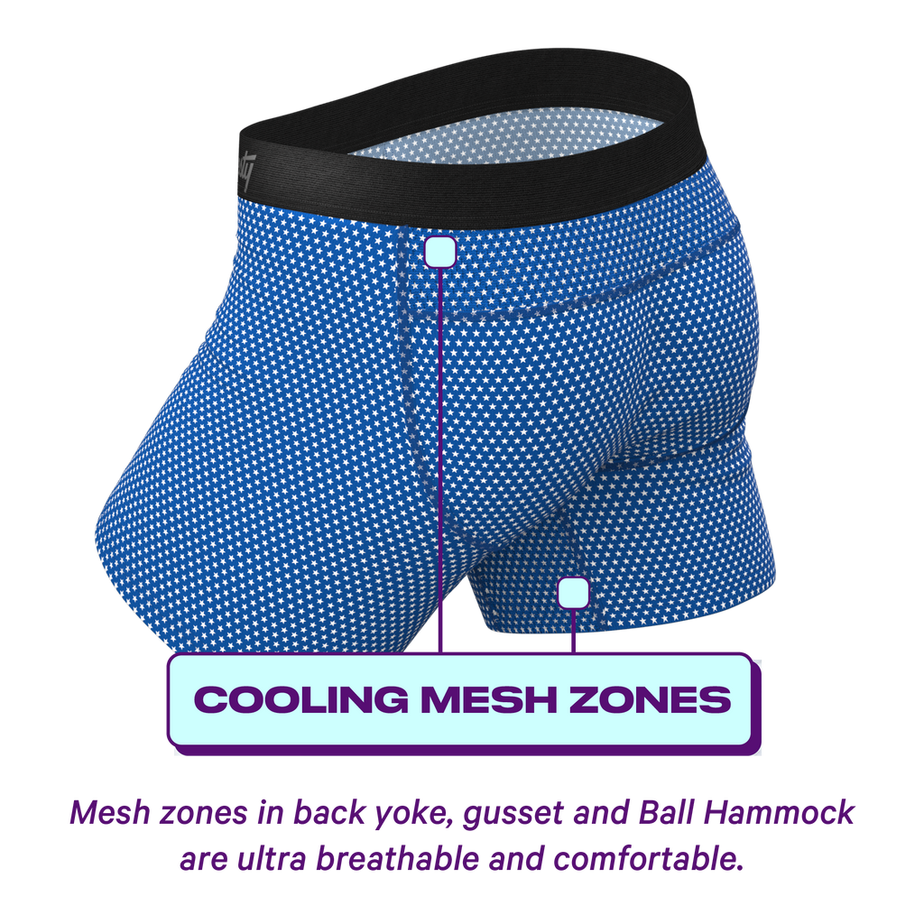 The Manhattan Man | Light Blue Stars paradICE™ Cooling Ball Hammock® Underwear - Shinesty
