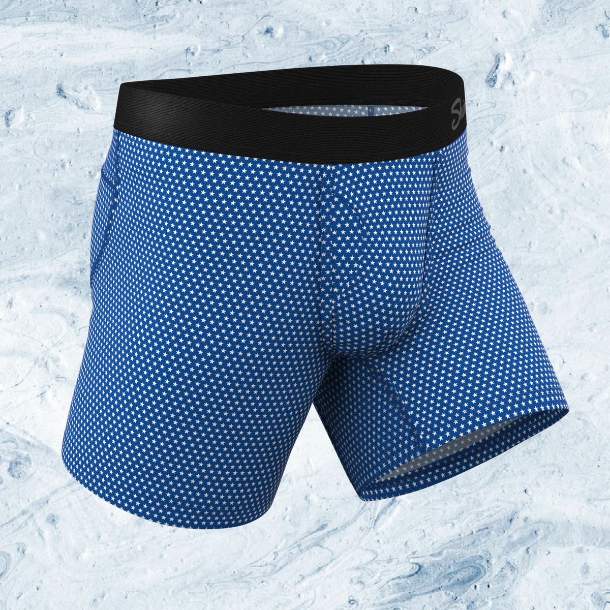 The Manhattan Man | Light Blue Stars paradICE™ Cooling Ball Hammock® Underwear - Shinesty