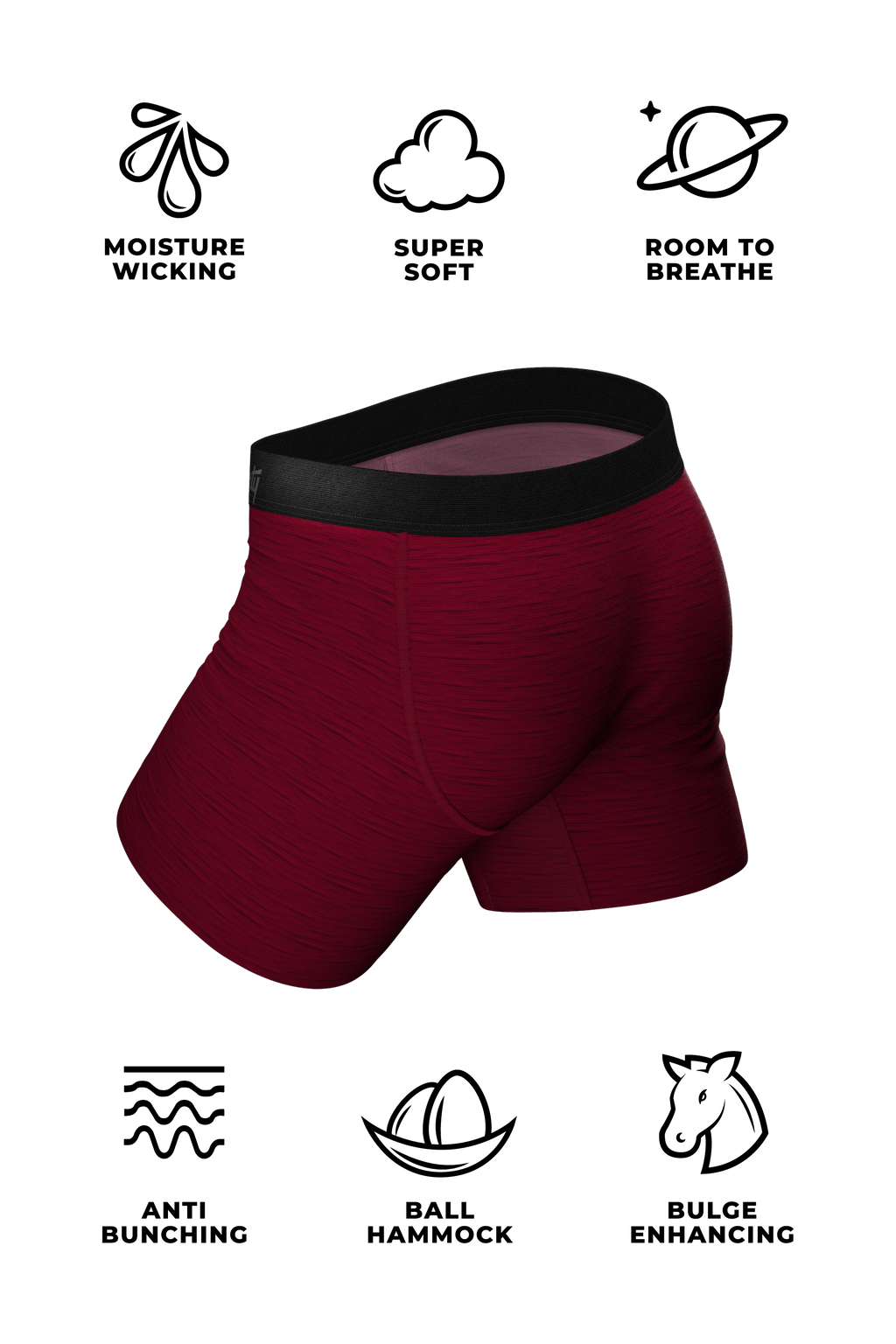 The Mars Landing | Red Space Dye Ball Hammock® Boxer Briefs - Shinesty