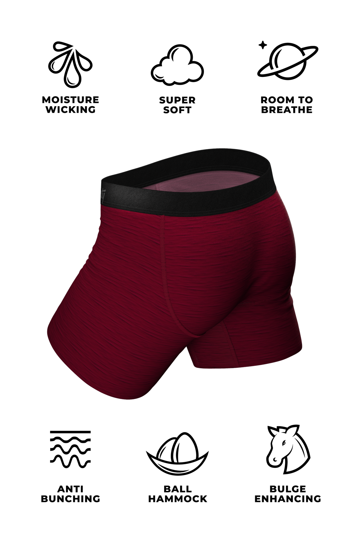 The Mars Landing | Red Space Dye Ball Hammock® Boxer Briefs - Shinesty