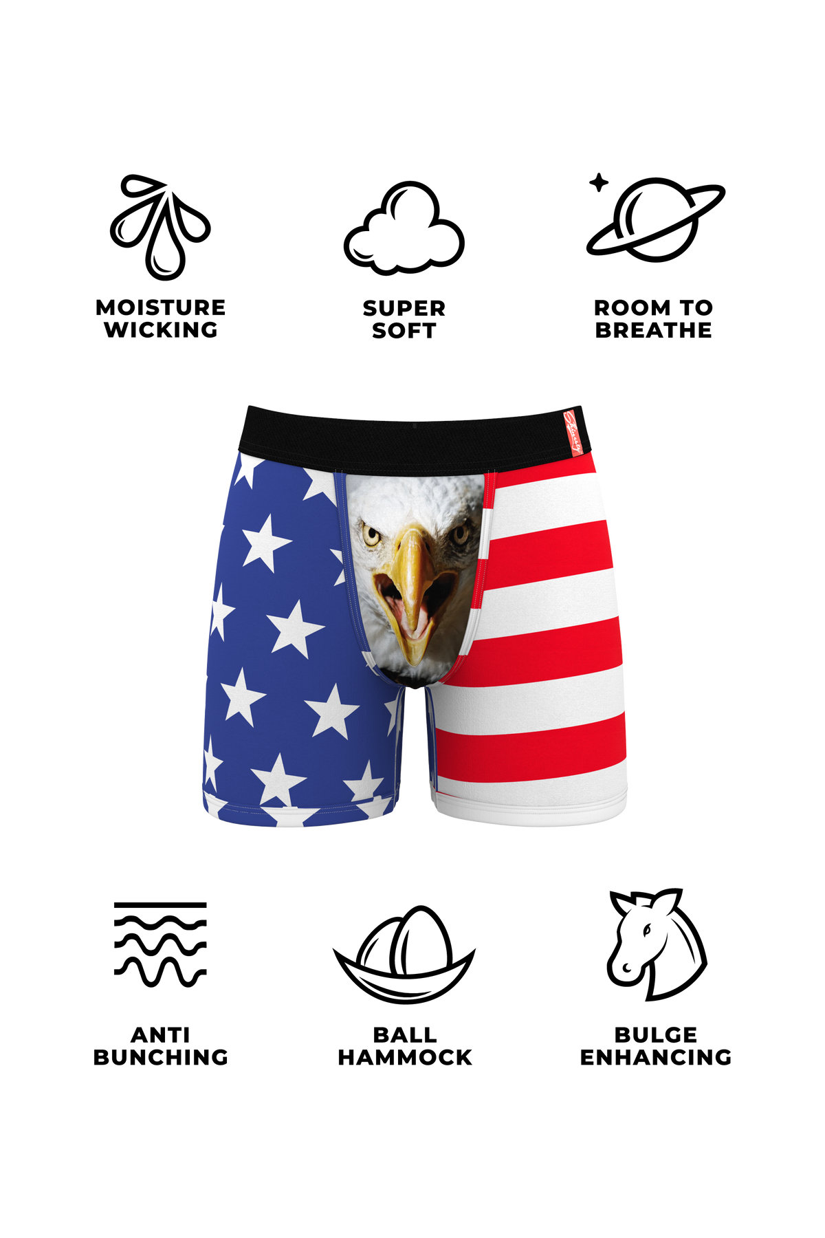 Let Freedom Ring | The Mascot Cheeky Undies, Bralette and Ball Hammock® Boxer Pack - Shinesty