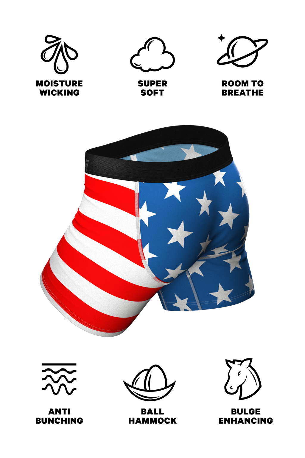 The Patriotic Pair | Ball Hammock® With Fly and Thong Pack - Shinesty