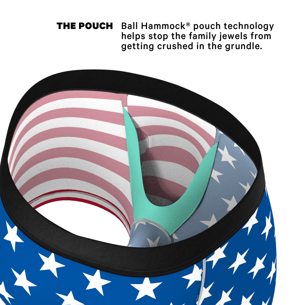 The Mascot | American Flag Ball Hammock® Pouch Trunks Underwear - Shinesty