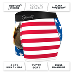 The Mascot | American Flag Ball Hammock® Pouch Trunks Underwear - Shinesty