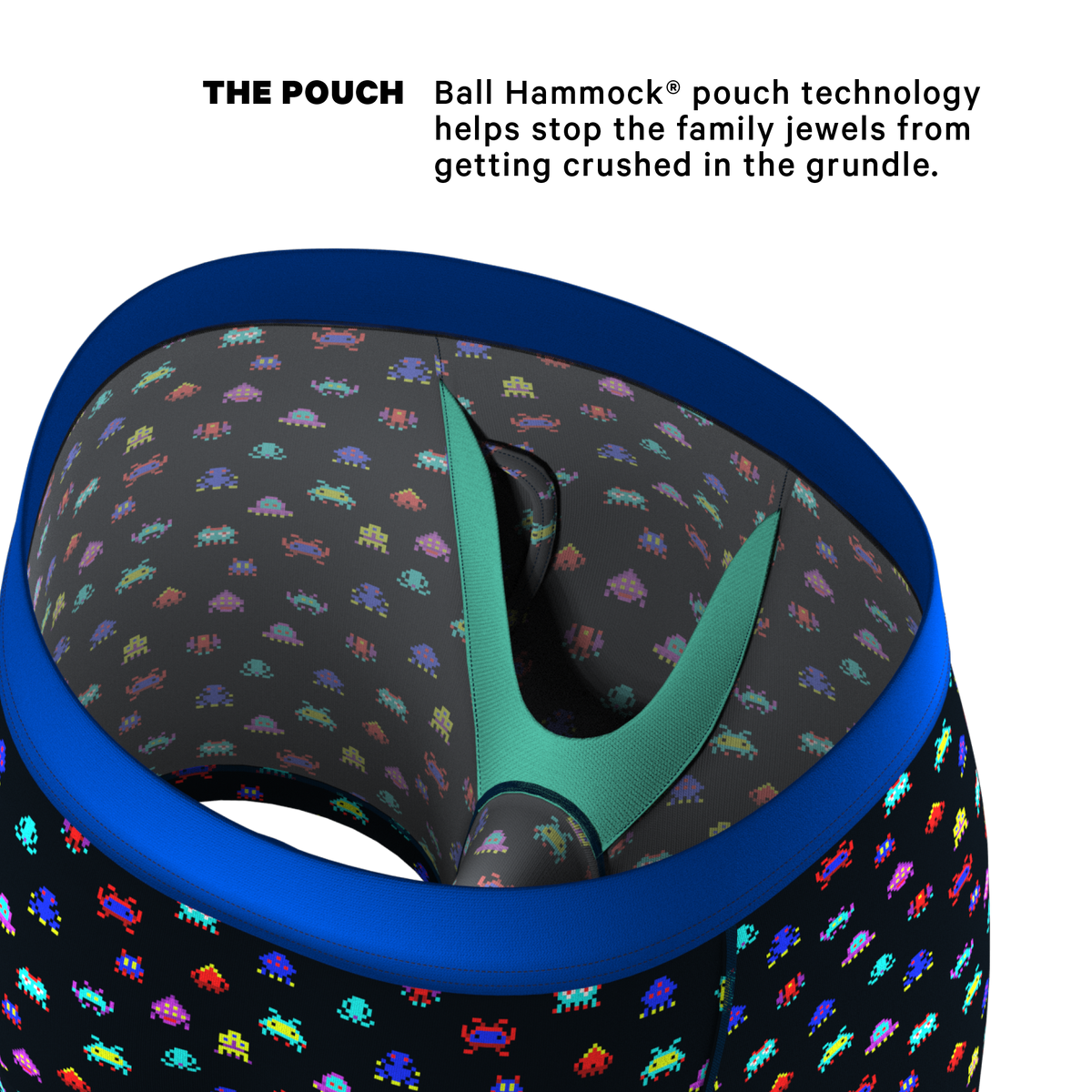 The Master Blaster | Video Game Ball Hammock® Pouch Underwear With Fly - Shinesty