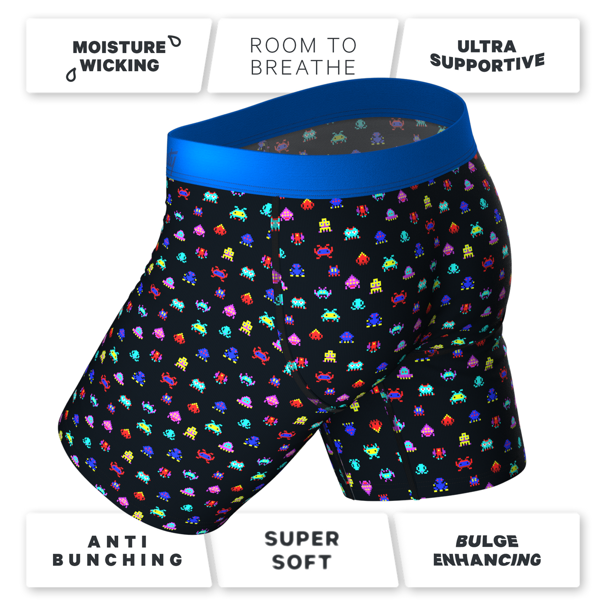 The Master Blaster | Video Game Ball Hammock® Boxer - Long Leg - Shinesty