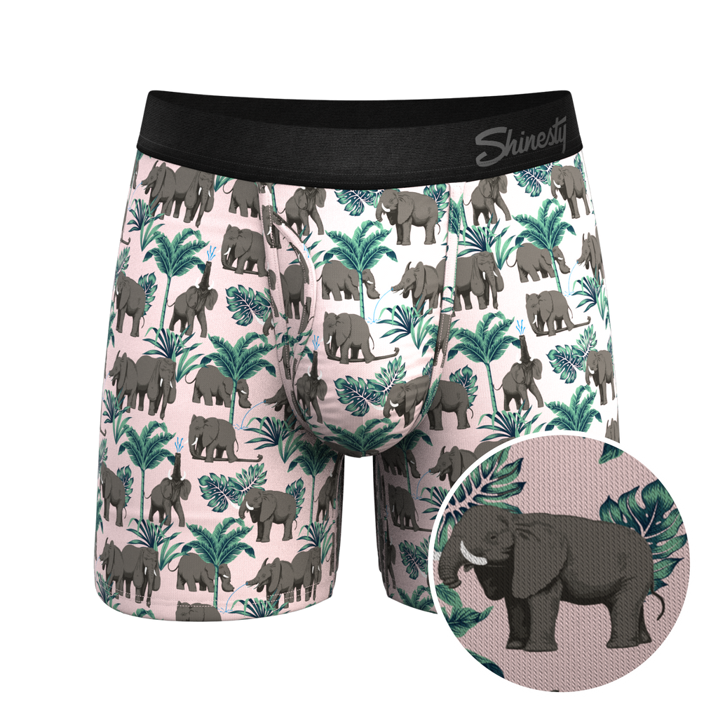 The Maximus | Tropical Elephant Ball Hammock® Pouch Underwear With Fly - Shinesty