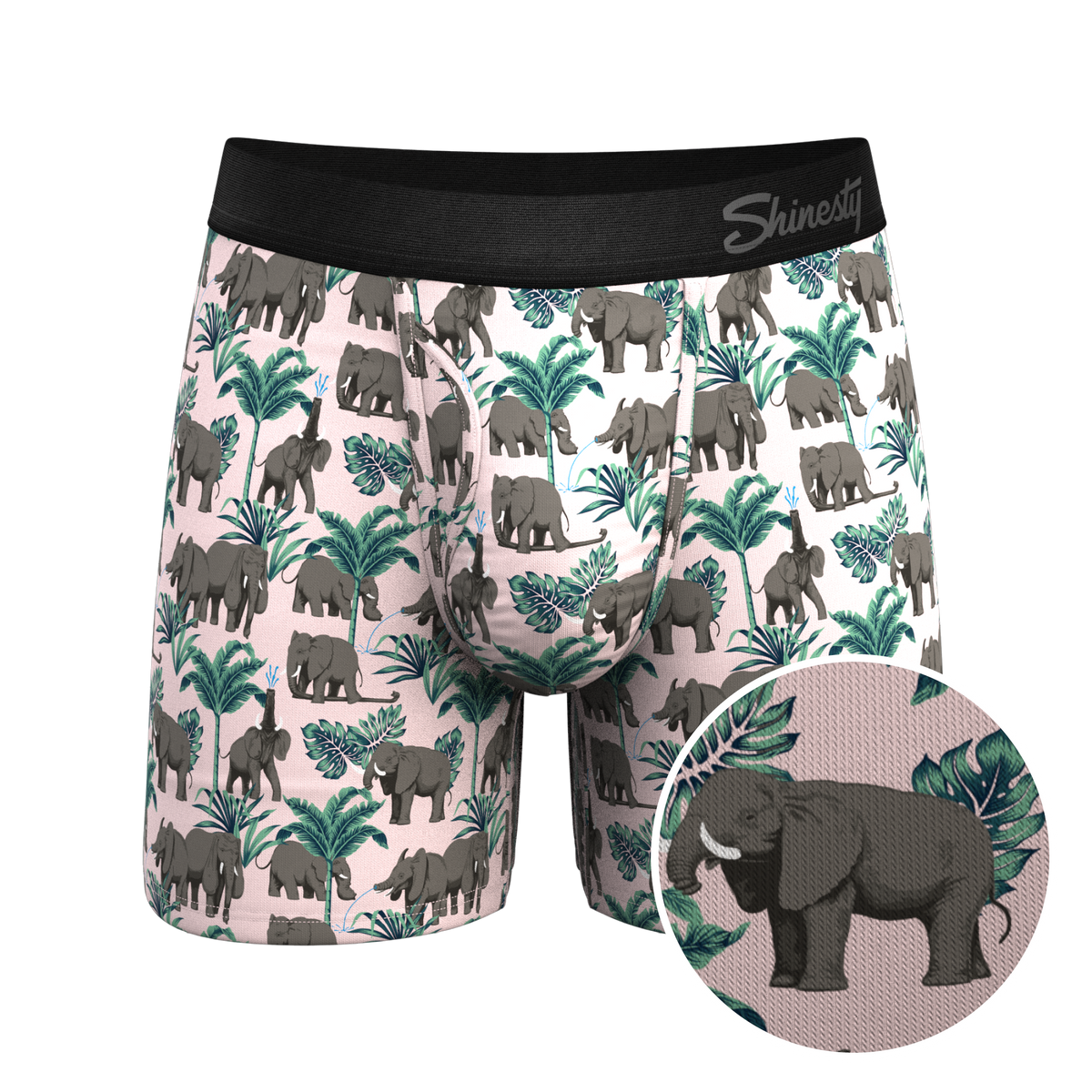 The Maximus | Tropical Elephant Ball Hammock® Pouch Underwear With Fly - Shinesty