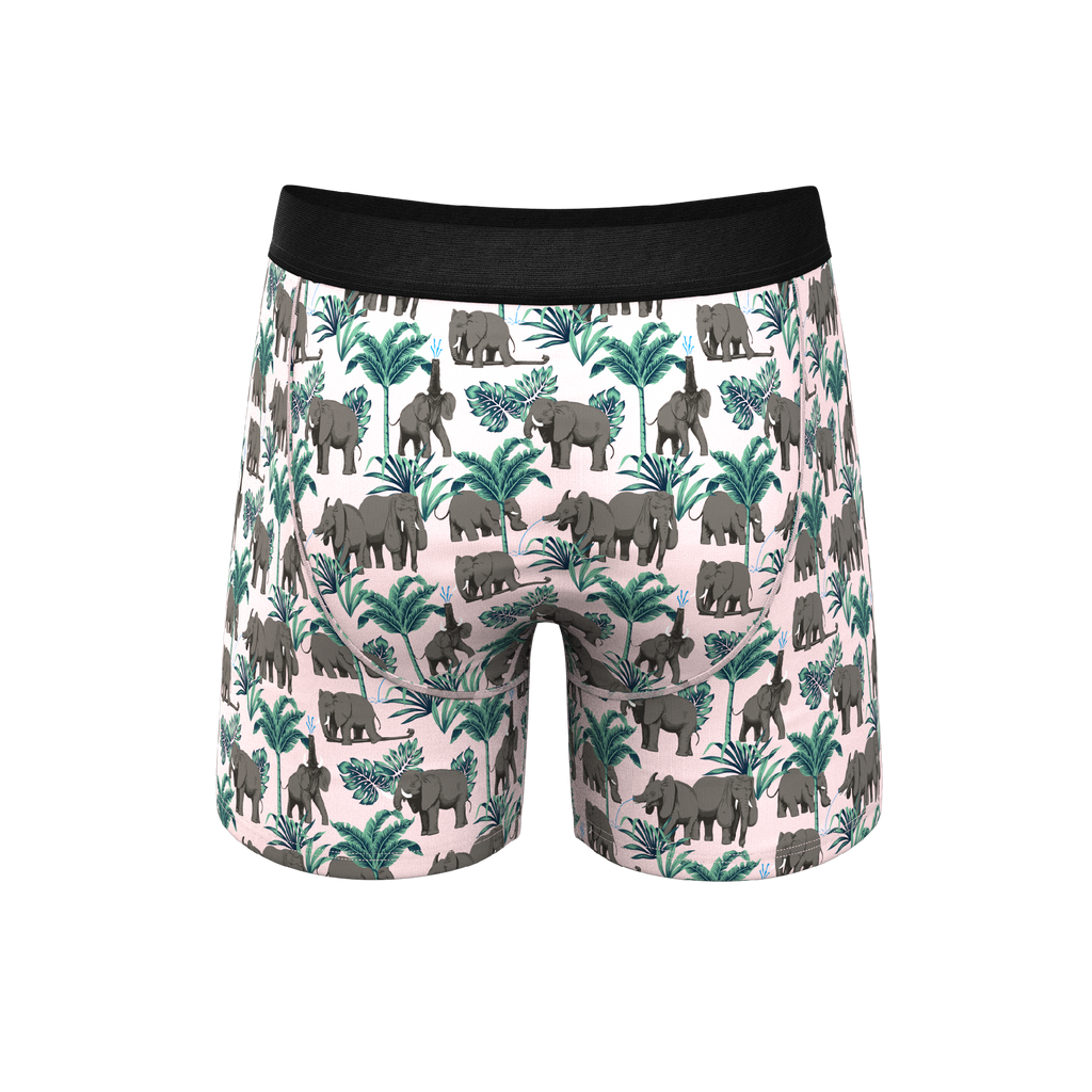 The Maximus | Tropical Elephant Ball Hammock® Pouch Underwear With Fly - Shinesty