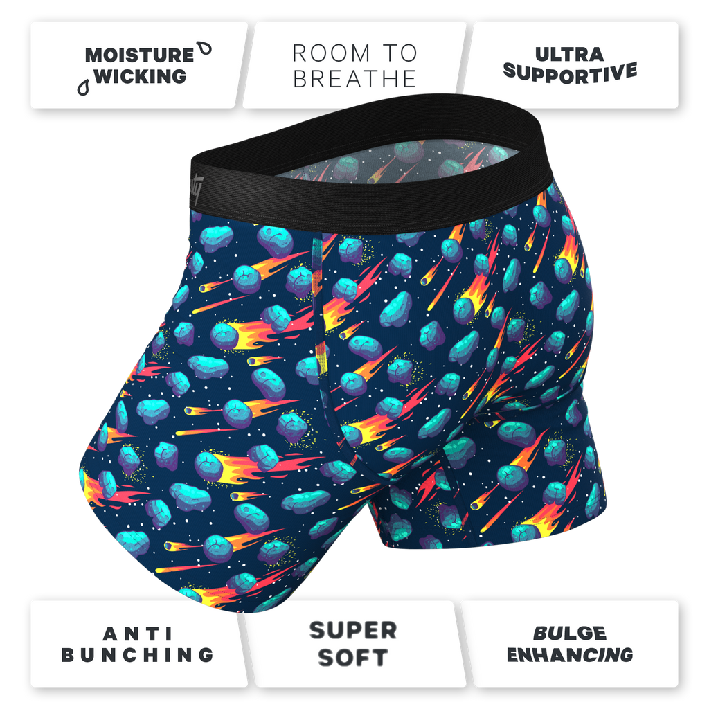 The Meateorite | Asteroid Ball Hammock® Pouch Underwear With Fly - Shinesty
