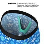 The Melt In Your Mouth | Glow In The Dark Naughty Snowflakes Ball Hammock® Boxer - Long Leg - Shinesty